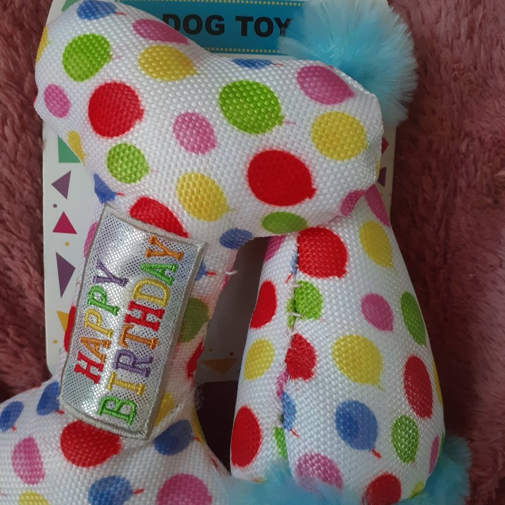 Brand New Birthday Theme Dog Toy-2 PC.